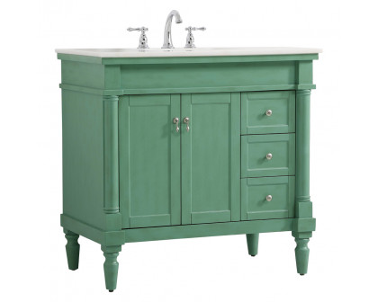 Elegant Bathroom Vanity - Vintage Mint (VF13036VM)