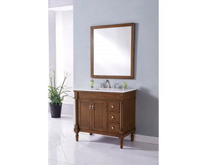 Elegant Bathroom Vanity - Walnut (VF13036WT)