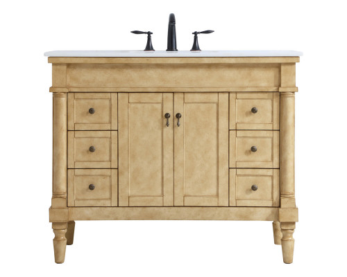 Elegant Bathroom Vanity - Antique Beige, L 42" (VF13042AB)