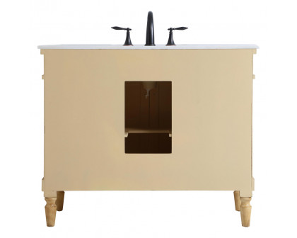 Elegant Bathroom Vanity - Antique Beige, L 42" (VF13042AB)