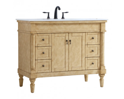 Elegant Bathroom Vanity - Antique Beige, L 42" (VF13042AB)