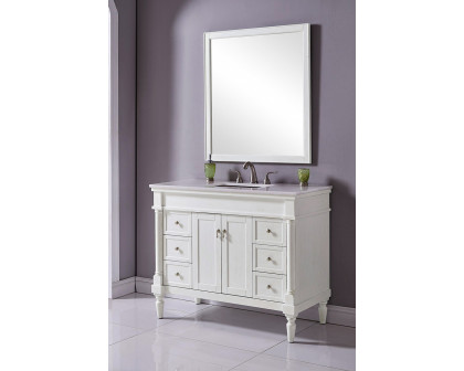 Elegant Bathroom Vanity - Antique White, L 42" (VF13042AW)