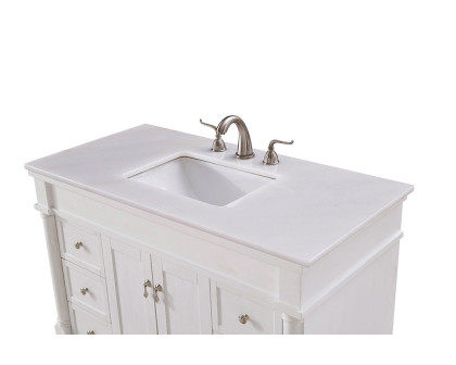 Elegant Bathroom Vanity - Antique White, L 42" (VF13042AW)