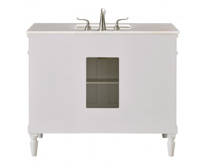 Elegant Bathroom Vanity - Antique White, L 42" (VF13042AW)