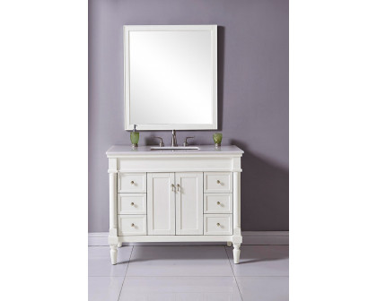 Elegant Bathroom Vanity - Antique White, L 42" (VF13042AW)