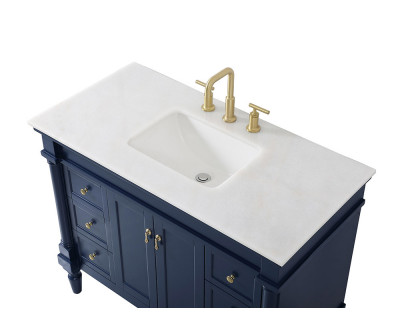 Elegant Bathroom Vanity - Blue, L 42" (VF13042BL)