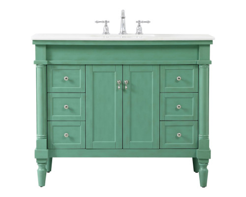 Elegant Bathroom Vanity - Vintage Mint, L 42" (VF13042VM)