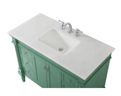 Elegant Bathroom Vanity - Vintage Mint, L 42" (VF13042VM)