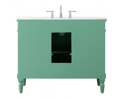 Elegant Bathroom Vanity - Vintage Mint, L 42" (VF13042VM)