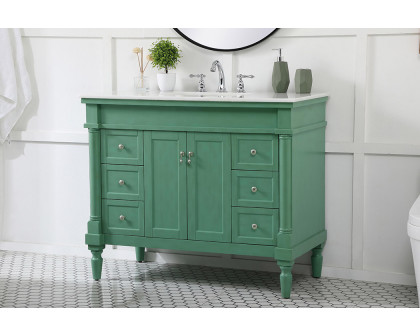 Elegant Bathroom Vanity - Vintage Mint, L 42" (VF13042VM)