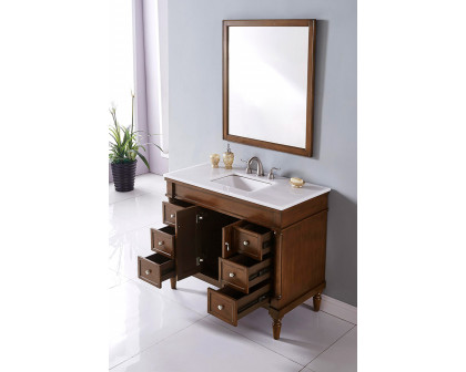 Elegant Bathroom Vanity - Walnut, L 42" (VF13042WT)