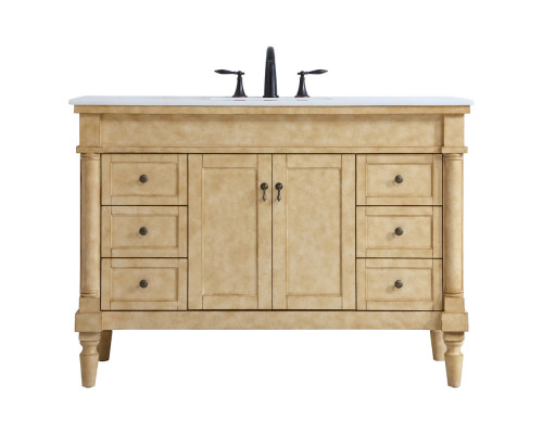 Elegant Bathroom Vanity - Antique Beige, L 48" (VF13048AB)