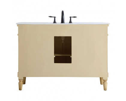 Elegant Bathroom Vanity - Antique Beige, L 48" (VF13048AB)