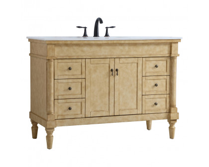 Elegant Bathroom Vanity - Antique Beige, L 48" (VF13048AB)