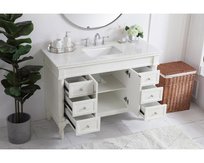 Elegant Bathroom Vanity - Antique White, L 48" (VF13048AW)