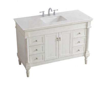 Elegant Bathroom Vanity - Antique White, L 48" (VF13048AW)