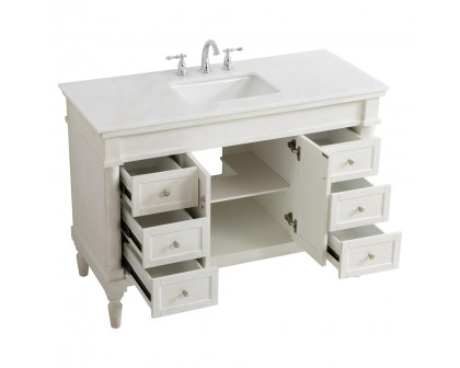 Elegant Bathroom Vanity - Antique White, L 48" (VF13048AW)