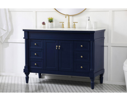 Elegant Bathroom Vanity - Blue, L 48" (VF13048BL)