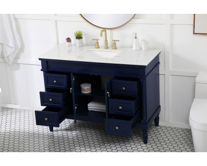 Elegant Bathroom Vanity - Blue, L 48" (VF13048BL)