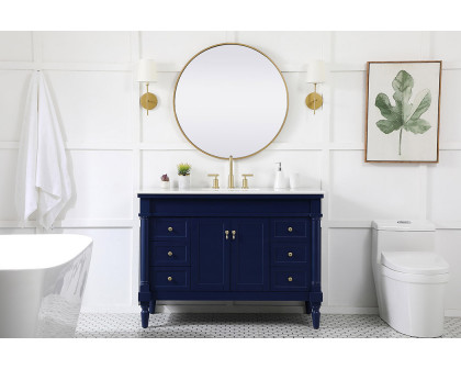 Elegant Bathroom Vanity - Blue, L 48" (VF13048BL)