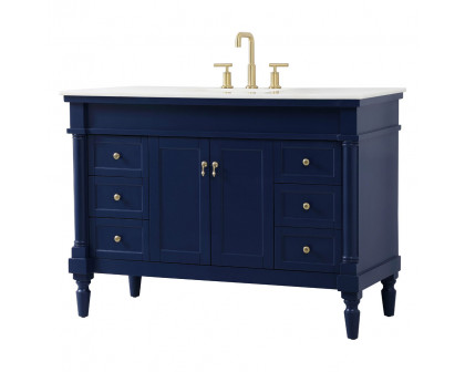 Elegant Bathroom Vanity - Blue, L 48" (VF13048BL)