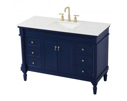 Elegant Bathroom Vanity - Blue, L 48" (VF13048BL)