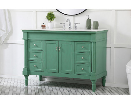 Elegant Bathroom Vanity - Vintage Mint, L 48" (VF13048VM)