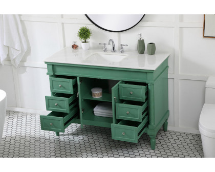 Elegant Bathroom Vanity - Vintage Mint, L 48" (VF13048VM)