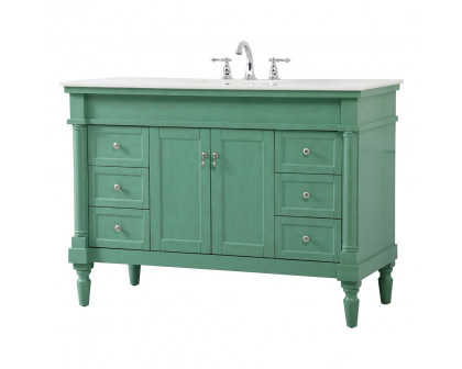 Elegant Bathroom Vanity - Vintage Mint, L 48" (VF13048VM)