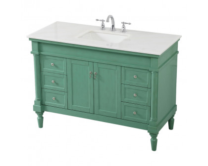 Elegant Bathroom Vanity - Vintage Mint, L 48" (VF13048VM)