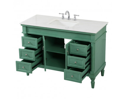 Elegant Bathroom Vanity - Vintage Mint, L 48" (VF13048VM)