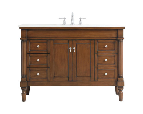 Elegant Bathroom Vanity - White, L 48" (VF13048WT)