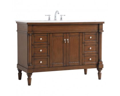 Elegant Bathroom Vanity - White, L 48" (VF13048WT)