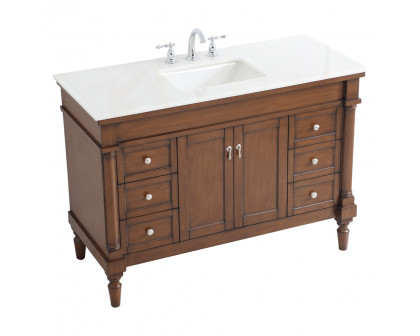 Elegant Bathroom Vanity - White, L 48" (VF13048WT)