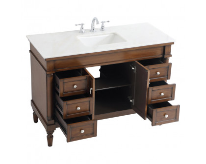 Elegant Bathroom Vanity - White, L 48" (VF13048WT)