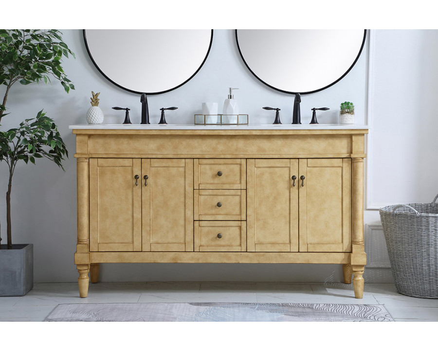 Elegant Bathroom Vanity - Antique Beige (VF13060DAB)