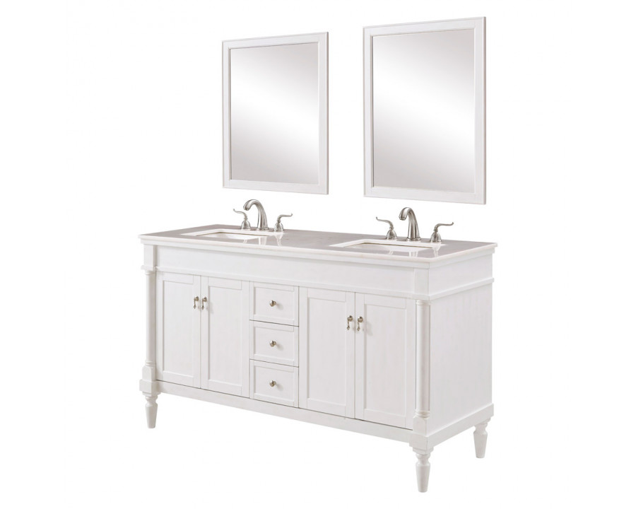 Elegant Bathroom Vanity - Antique White (VF13060DAW)