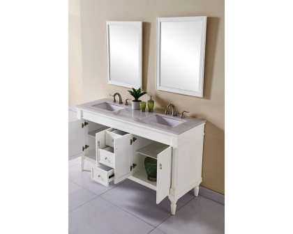 Elegant Bathroom Vanity - Antique White (VF13060DAW)