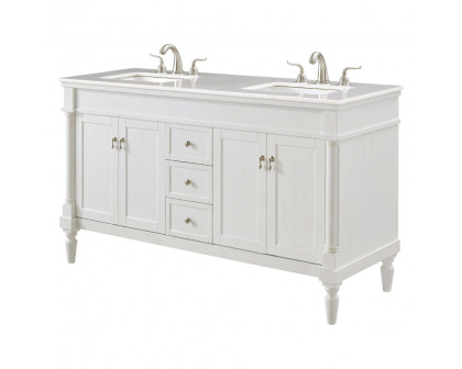 Elegant Bathroom Vanity - Antique White (VF13060DAW)