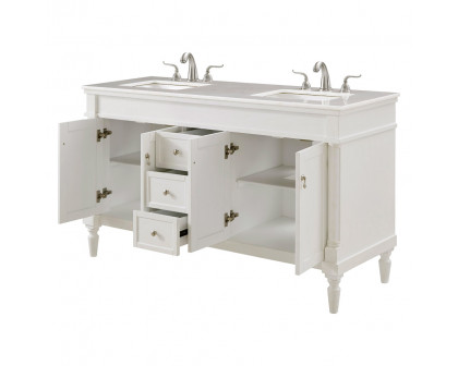 Elegant Bathroom Vanity - Antique White (VF13060DAW)