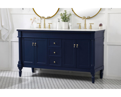 Elegant Bathroom Vanity - Blue (VF13060DBL)