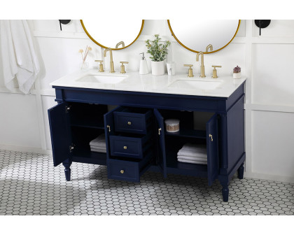 Elegant Bathroom Vanity - Blue (VF13060DBL)