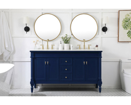 Elegant Bathroom Vanity - Blue (VF13060DBL)