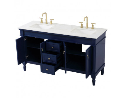 Elegant Bathroom Vanity - Blue (VF13060DBL)