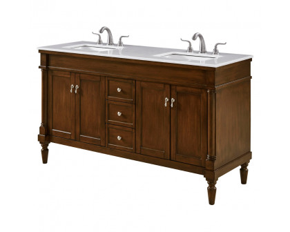 Elegant Bathroom Vanity - Walnut (VF13060DWT)