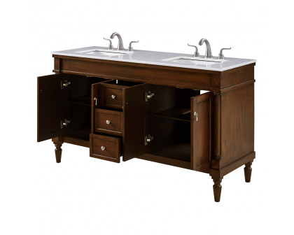 Elegant Bathroom Vanity - Walnut (VF13060DWT)