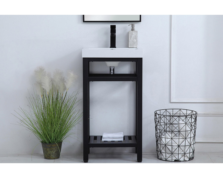 Elegant Bathroom Vanity - Black, L 18" (VF14018BK)