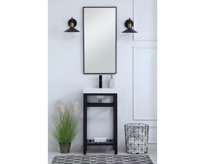 Elegant Bathroom Vanity - Black, L 18" (VF14018BK)