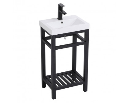 Elegant Bathroom Vanity - Black, L 18" (VF14018BK)