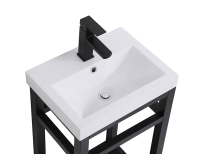 Elegant Bathroom Vanity - Black, L 18" (VF14018BK)